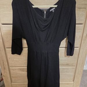 Express Elegant Black Long Sleeve Dress